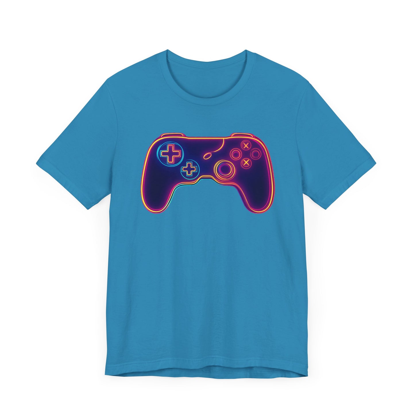 Royal Purple/ Neon Rainbow Controller Short Sleeve Tee