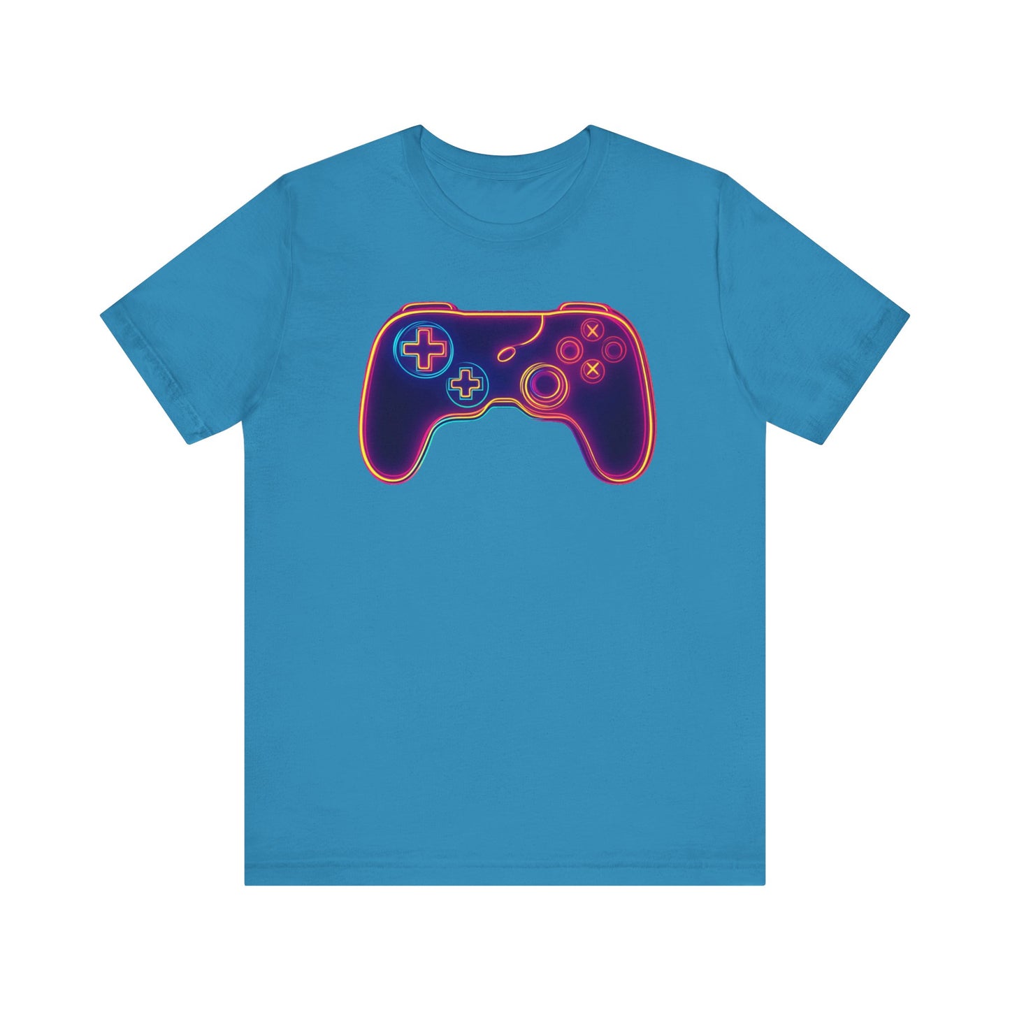 Royal Purple/ Neon Rainbow Controller Short Sleeve Tee