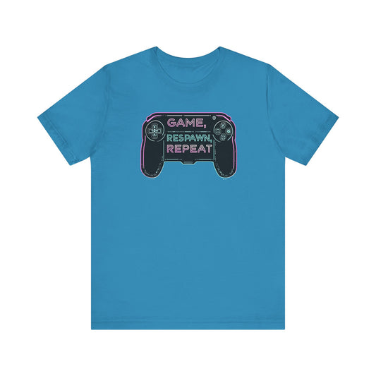 GAME, RESPAWN, REPEAT Controller Short Sleeve Tee