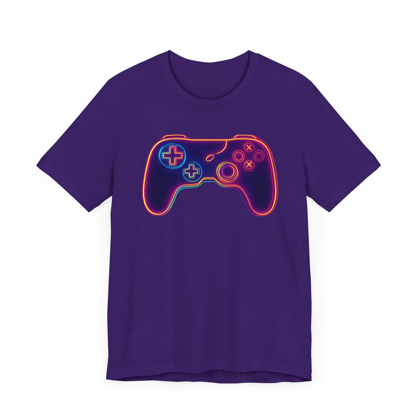 Royal Purple/ Neon Rainbow Controller Short Sleeve Tee